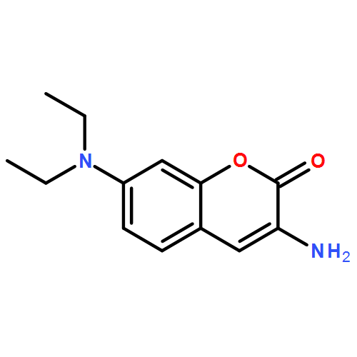 2H-1-Benzopyran-2-one, 3-amino-7-(diethylamino)-