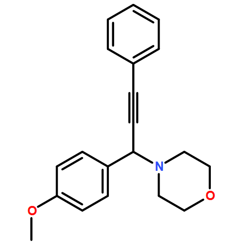 4-[1-(4-METHOXYPHENYL)-3-PHENYLPROP-2-YNYL]MORPHOLINE