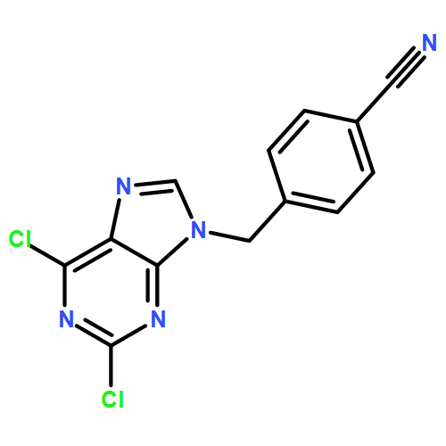 4-[(2,6-DICHLOROPURIN-9-YL)METHYL]BENZONITRILE