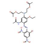 Acetamide, N-[5-[bis[2-(acetyloxy)ethyl]amino]-2-[2-(2-bromo-4,6-dinitrophenyl)diazenyl]-4-ethoxyphenyl]-