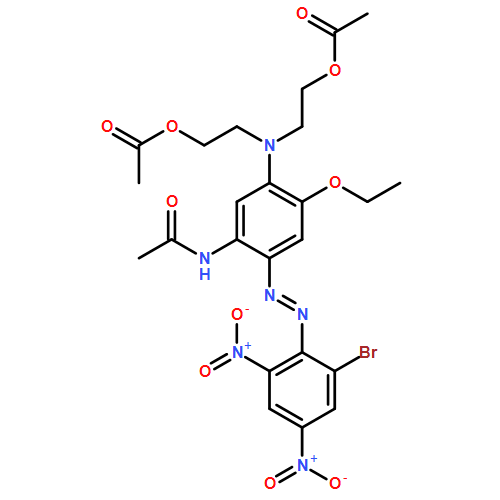 Acetamide, N-[5-[bis[2-(acetyloxy)ethyl]amino]-2-[2-(2-bromo-4,6-dinitrophenyl)diazenyl]-4-ethoxyphenyl]-