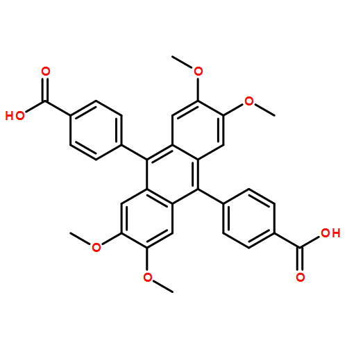 Benzoic acid, 4,4'-(2,3,6,7-tetramethoxy-9,10-anthracenediyl)bis-