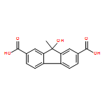 9H-Fluorene-2,7-dicarboxylic acid, 9-hydroxy-9-methyl-