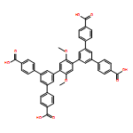 [1,1':3',1'':4'',1''':3''',1''''-Quinquephenyl]-4,4''''-dicarboxylic acid, 5',5'''-bis(4-carboxyphenyl)-2'',5''-dimethoxy-