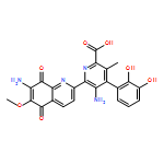 2-Pyridinecarboxylic acid, 5-amino-6-(7-amino-5,8-dihydro-6-methoxy-5,8-dioxo-2-quinolinyl)-4-(2,3-dihydroxyphenyl)-3-methyl-