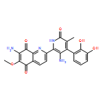 5,8-Quinolinedione, 7-amino-2-[3-amino-4-(2,3-dihydroxyphenyl)-1,6-dihydro-5-methyl-6-oxo-2-pyridinyl]-6-methoxy-