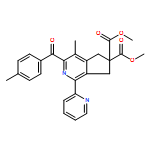 6H-Cyclopenta[c]pyridine-6,6-dicarboxylic acid, 5,7-dihydro-4-methyl-3-(4-methylbenzoyl)-1-(2-pyridinyl)-, 6,6-dimethyl ester