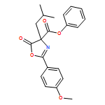 4-Oxazolecarboxylic acid, 4,5-dihydro-2-(4-methoxyphenyl)-4-(2-methylpropyl)-5-oxo-, phenyl ester