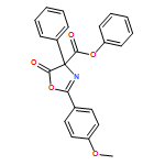 4-Oxazolecarboxylic acid, 4,5-dihydro-2-(4-methoxyphenyl)-5-oxo-4-phenyl-, phenyl ester