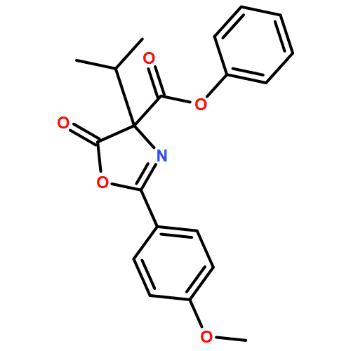 4-Oxazolecarboxylic acid, 4,5-dihydro-2-(4-methoxyphenyl)-4-(1-methylethyl)-5-oxo-, phenyl ester