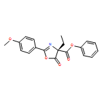 4-Oxazolecarboxylic acid, 4-ethyl-4,5-dihydro-2-(4-methoxyphenyl)-5-oxo-, phenyl ester, (4R)-