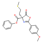 4-Oxazolecarboxylic acid, 4,5-dihydro-2-(4-methoxyphenyl)-4-[2-(methylthio)ethyl]-5-oxo-, phenyl ester, (4S)-