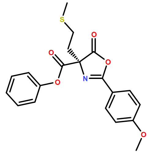 4-Oxazolecarboxylic acid, 4,5-dihydro-2-(4-methoxyphenyl)-4-[2-(methylthio)ethyl]-5-oxo-, phenyl ester, (4S)-