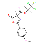 4-Oxazolecarboxylic acid, 4,5-dihydro-2-(4-methoxyphenyl)-4-methyl-5-oxo-, 2,2,2-trichloro-1,1-dimethylethyl ester