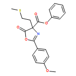 4-Oxazolecarboxylic acid, 4,5-dihydro-2-(4-methoxyphenyl)-4-[2-(methylthio)ethyl]-5-oxo-, phenyl ester