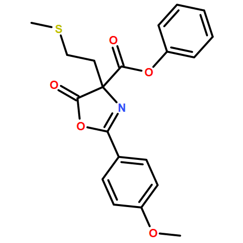 4-Oxazolecarboxylic acid, 4,5-dihydro-2-(4-methoxyphenyl)-4-[2-(methylthio)ethyl]-5-oxo-, phenyl ester