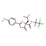 4-Oxazolecarboxylic acid, 4,5-dihydro-2-(4-methoxyphenyl)-4-(2-methylpropyl)-5-oxo-, 2,2,2-trichloro-1,1-dimethylethyl ester, (4R)-