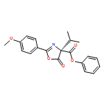 4-Oxazolecarboxylic acid, 4,5-dihydro-2-(4-methoxyphenyl)-4-(1-methylethyl)-5-oxo-, phenyl ester, (4S)-