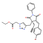 1H-1,2,3-Triazole-1-acetic acid, 4-[[(3R,4E)-4-[(4-bromophenyl)methylene]-2,5-dioxo-1-phenyl-3-(2-propyn-1-yl)-3-pyrrolidinyl]methyl]-, ethyl ester