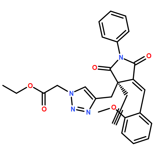 1H-1,2,3-Triazole-1-acetic acid, 4-[[(3R,4E)-4-[(2-methoxyphenyl)methylene]-2,5-dioxo-1-phenyl-3-(2-propyn-1-yl)-3-pyrrolidinyl]methyl]-, ethyl ester