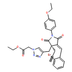 1H-1,2,3-Triazole-1-acetic acid, 4-[[(3R,4E)-4-[(2-bromophenyl)methylene]-1-(4-ethoxyphenyl)-2,5-dioxo-3-(2-propyn-1-yl)-3-pyrrolidinyl]methyl]-, ethyl ester