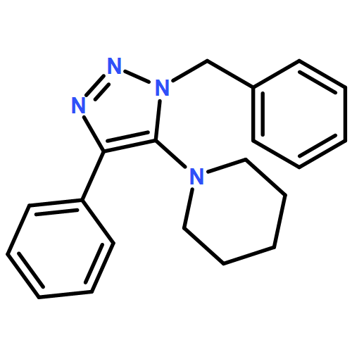 Piperidine, 1-[4-phenyl-1-(phenylmethyl)-1H-1,2,3-triazol-5-yl]-