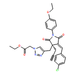 1H-1,2,3-Triazole-1-acetic acid, 4-[[(3R,4E)-4-[(4-chlorophenyl)methylene]-1-(4-ethoxyphenyl)-2,5-dioxo-3-(2-propyn-1-yl)-3-pyrrolidinyl]methyl]-, ethyl ester