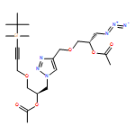 1H-1,2,3-Triazole-1-ethanol, 4-[[(2S)-2-(acetyloxy)-3-azidopropoxy]methyl]-α-[[[3-[(1,1-dimethylethyl)dimethylsilyl]-2-propyn-1-yl]oxy]methyl]-, 1-acetate, (αR)-