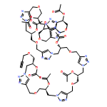 1H-1,2,3-Triazole-1-ethanol, 4-[[(2R)-2-(acetyloxy)-3-[4-[[(2S)-2-(acetyloxy)-3-[4-[[(2R)-2-(acetyloxy)-3-[4-[[(2S)-2-oxiranylmethoxy]methyl]-1H-1,2,3-triazol-1-yl]propoxy]methyl]-1H-1,2,3-triazol-1-yl]propoxy]methyl]-1H-1,2,3-triazol-1-yl]propoxy]methyl]-α-[[[1-[(2R)-2-(acetyloxy)-3-[[1-[(2S)-2-(acetyloxy)-3-[[1-[(2R)-2-(acetyloxy)-3-(2-propyn-1-yloxy)propyl]-1H-1,2,3-triazol-4-yl]methoxy]propyl]-1H-1,2,3-triazol-4-yl]methoxy]propyl]-1H-1,2,3-triazol-4-yl]methoxy]methyl]-, 1-acetate, (αS)-