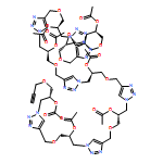 1H-1,2,3-Triazole-1-ethanol, 4-[[(2R)-2-(acetyloxy)-3-[4-[[(2R)-2-(acetyloxy)-3-[4-[[(2R)-2-(acetyloxy)-3-[4-[[(2R)-2-oxiranylmethoxy]methyl]-1H-1,2,3-triazol-1-yl]propoxy]methyl]-1H-1,2,3-triazol-1-yl]propoxy]methyl]-1H-1,2,3-triazol-1-yl]propoxy]methyl]-α-[[[1-[(2R)-2-(acetyloxy)-3-[[1-[(2R)-2-(acetyloxy)-3-[[1-[(2R)-2-(acetyloxy)-3-(2-propyn-1-yloxy)propyl]-1H-1,2,3-triazol-4-yl]methoxy]propyl]-1H-1,2,3-triazol-4-yl]methoxy]propyl]-1H-1,2,3-triazol-4-yl]methoxy]methyl]-, 1-acetate, (αR)-