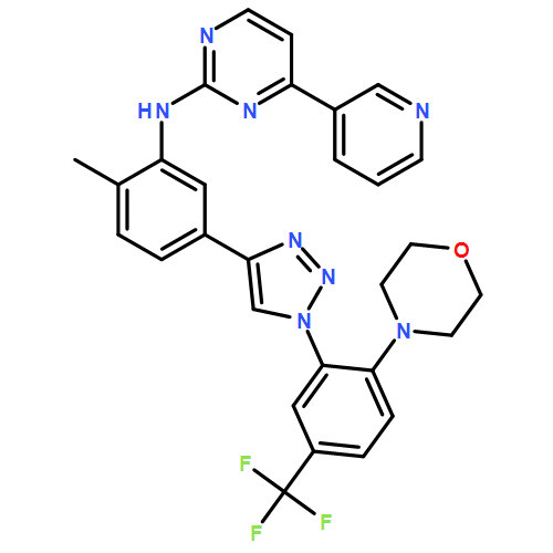 2-Pyrimidinamine, N-[2-methyl-5-[1-[2-(4-morpholinyl)-5-(trifluoromethyl)phenyl]-1H-1,2,3-triazol-4-yl]phenyl]-4-(3-pyridinyl)-