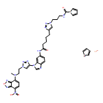 Ferrocene, [[[3-[4-[5-[[1-[1-[2-[methyl(7-nitro-2,1,3-benzoxadiazol-4-yl)amino]ethyl]-1H-1,2,3-triazol-4-yl]-1H-benzimidazol-6-yl]amino]-5-oxopentyl]-1H-1,2,3-triazol-1-yl]propyl]amino]carbonyl]-