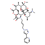 2H-Oxacyclotetradecino[4,3-d]oxazole-2,6,8,14(1H,7H,9H)-tetrone, 4-ethyloctahydro-11-methoxy-3a,7,9,11,13,15-hexamethyl-1-[(2E)-4-[4-(2-pyridinyl)-1H-1,2,3-triazol-1-yl]-2-buten-1-yl]-10-[[3,4,6-trideoxy-3-(dimethylamino)-β-D-xylo-hexopyranosyl]oxy]-, (3aS,4R,7R,9R,10R,11R,13R,15R,15aR)-