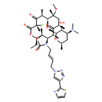 2H-Oxacyclotetradecino[4,3-d]oxazole-2,6,8,14(1H,7H,9H)-tetrone, 4-ethyl-7-fluorooctahydro-11-methoxy-3a,7,9,11,13,15-hexamethyl-1-[(2E)-4-[4-(2-thiazolyl)-1H-1,2,3-triazol-1-yl]-2-buten-1-yl]-10-[[3,4,6-trideoxy-3-(dimethylamino)-β-D-xylo-hexopyranosyl]oxy]-, (3aS,4R,7S,9R,10R,11R,13R,15R,15aR)-