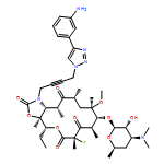 2H-Oxacyclotetradecino[4,3-d]oxazole-2,6,8,14(1H,7H,9H)-tetrone, 1-[4-[4-(3-aminophenyl)-1H-1,2,3-triazol-1-yl]-2-butyn-1-yl]-4-ethyl-7-fluorooctahydro-11-methoxy-3a,7,9,11,13,15-hexamethyl-10-[[3,4,6-trideoxy-3-(dimethylamino)-β-D-xylo-hexopyranosyl]oxy]-, (3aS,4R,7S,9R,10R,11R,13R,15R,15aR)-