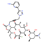 2H-Oxacyclotetradecino[4,3-d]oxazole-2,6,8,14(1H,7H,9H)-tetrone, 1-[4-[4-(6-amino-2-pyridinyl)-1H-1,2,3-triazol-1-yl]-2-butyn-1-yl]-4-ethyl-7-fluorooctahydro-11-methoxy-3a,7,9,11,13,15-hexamethyl-10-[[3,4,6-trideoxy-3-(dimethylamino)-β-D-xylo-hexopyranosyl]oxy]-, (3aS,4R,7S,9R,10R,11R,13R,15R,15aR)-