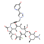 2H-Oxacyclotetradecino[4,3-d]oxazole-2,6,8,14(1H,7H,9H)-tetrone, 1-[4-[4-(1,4-dihydro-4-oxo-2-pyridinyl)-1H-1,2,3-triazol-1-yl]-2-butyn-1-yl]-4-ethyl-7-fluorooctahydro-11-methoxy-3a,7,9,11,13,15-hexamethyl-10-[[3,4,6-trideoxy-3-(dimethylamino)-β-D-xylo-hexopyranosyl]oxy]-, (3aS,4R,7S,9R,10R,11R,13R,15R,15aR)-