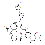 2H-Oxacyclotetradecino[4,3-d]oxazole-2,6,8,14(1H,7H,9H)-tetrone, 1-[4-[4-(2-amino-5-thiazolyl)-1H-1,2,3-triazol-1-yl]-2-butyn-1-yl]-4-ethyl-7-fluorooctahydro-11-methoxy-3a,7,9,11,13,15-hexamethyl-10-[[3,4,6-trideoxy-3-(dimethylamino)-β-D-xylo-hexopyranosyl]oxy]-, (3aS,4R,7S,9R,10R,11R,13R,15R,15aR)-