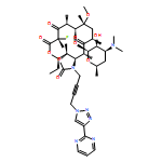 2H-Oxacyclotetradecino[4,3-d]oxazole-2,6,8,14(1H,7H,9H)-tetrone, 4-ethyl-7-fluorooctahydro-11-methoxy-3a,7,9,11,13,15-hexamethyl-1-[4-[4-(2-pyrimidinyl)-1H-1,2,3-triazol-1-yl]-2-butyn-1-yl]-10-[[3,4,6-trideoxy-3-(dimethylamino)-β-D-xylo-hexopyranosyl]oxy]-, (3aS,4R,7S,9R,10R,11R,13R,15R,15aR)-