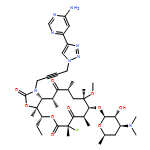 2H-Oxacyclotetradecino[4,3-d]oxazole-2,6,8,14(1H,7H,9H)-tetrone, 1-[4-[4-(6-amino-4-pyrimidinyl)-1H-1,2,3-triazol-1-yl]-2-butyn-1-yl]-4-ethyl-7-fluorooctahydro-11-methoxy-3a,7,9,11,13,15-hexamethyl-10-[[3,4,6-trideoxy-3-(dimethylamino)-β-D-xylo-hexopyranosyl]oxy]-, (3aS,4R,7S,9R,10R,11R,13R,15R,15aR)-