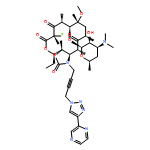 2H-Oxacyclotetradecino[4,3-d]oxazole-2,6,8,14(1H,7H,9H)-tetrone, 4-ethyl-7-fluorooctahydro-11-methoxy-3a,7,9,11,13,15-hexamethyl-1-[4-[4-(2-pyrazinyl)-1H-1,2,3-triazol-1-yl]-2-butyn-1-yl]-10-[[3,4,6-trideoxy-3-(dimethylamino)-β-D-xylo-hexopyranosyl]oxy]-, (3aS,4R,7S,9R,10R,11R,13R,15R,15aR)-