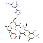 2H-Oxacyclotetradecino[4,3-d]oxazole-2,6,8,14(1H,7H,9H)-tetrone, 1-[4-[4-(6-amino-2-pyrazinyl)-1H-1,2,3-triazol-1-yl]-2,3-butadien-1-yl]-4-ethyl-7-fluorooctahydro-11-methoxy-3a,7,9,11,13,15-hexamethyl-10-[[3,4,6-trideoxy-3-(dimethylamino)-β-D-xylo-hexopyranosyl]oxy]-, (3aS,4R,7S,9R,10R,11R,13R,15R,15aR)-