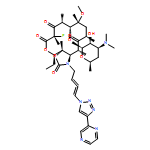 2H-Oxacyclotetradecino[4,3-d]oxazole-2,6,8,14(1H,7H,9H)-tetrone, 4-ethyl-7-fluorooctahydro-11-methoxy-3a,7,9,11,13,15-hexamethyl-1-[4-[4-(2-pyrazinyl)-1H-1,2,3-triazol-1-yl]-2,3-butadien-1-yl]-10-[[3,4,6-trideoxy-3-(dimethylamino)-β-D-xylo-hexopyranosyl]oxy]-, (3aS,4R,7S,9R,10R,11R,13R,15R,15aR)-