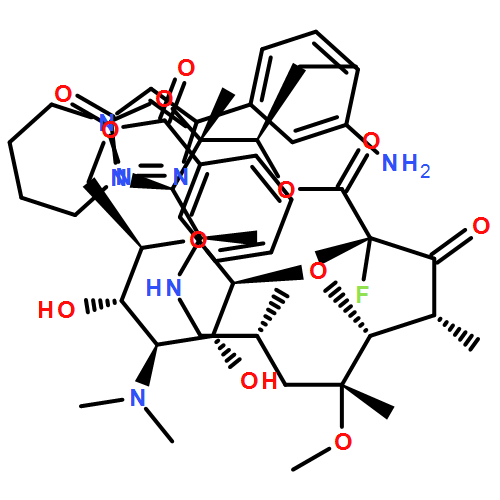 Oxazolo[5,4-c][1,6]oxaazacyclopentadecine-2,12,14(13H)-trione, 3-[4-[4-(3-aminophenyl)-1H-1,2,3-triazol-1-yl]butyl]-10-[[6-O-benzoyl-3-deoxy-3-(dimethylamino)-β-D-glucopyranosyl]oxy]-16-ethyl-13-fluorododecahydro-9-methoxy-4,7,9,11,13,16a-hexamethyl-, (3aR,4R,7R,9R,10R,11R,13S,16R,16aS)-