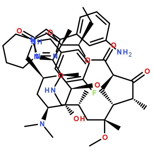 Oxazolo[5,4-c][1,6]oxaazacyclopentadecine-2,12,14(13H)-trione, 3-[4-[4-(3-aminophenyl)-1H-1,2,3-triazol-1-yl]butyl]-16-ethyldodecahydro-9-methoxy-4,7,9,11,13,16a-hexamethyl-10-[[3,4,6-trideoxy-3-(dimethylamino)-6-[[(4-fluorophenyl)methyl]amino]-β-D-xylo-hexopyranosyl]oxy]-, (3aR,4R,7R,9R,10R,11R,13R,16R,16aS)-