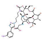 Oxazolo[5,4-c][1,6]oxaazacyclopentadecine-2,12,14(13H)-trione, 3-[4-[4-(3-aminophenyl)-1H-1,2,3-triazol-1-yl]butyl]-10-[[3-[(carboxymethyl)amino]-3,4,6-trideoxy-β-D-xylo-hexopyranosyl]oxy]-16-ethyldodecahydro-9-methoxy-4,7,9,11,13,16a-hexamethyl-, (3aR,4R,7R,9R,10R,11R,13R,16R,16aS)-