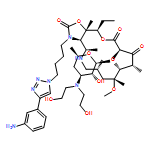 Oxazolo[5,4-c][1,6]oxaazacyclopentadecine-2,12,14(13H)-trione, 3-[4-[4-(3-aminophenyl)-1H-1,2,3-triazol-1-yl]butyl]-10-[[3-[bis(2-hydroxyethyl)amino]-3,4,6-trideoxy-β-D-xylo-hexopyranosyl]oxy]-16-ethyldodecahydro-9-methoxy-4,7,9,11,13,16a-hexamethyl-, (3aR,4R,7R,9R,10R,11R,13R,16R,16aS)-