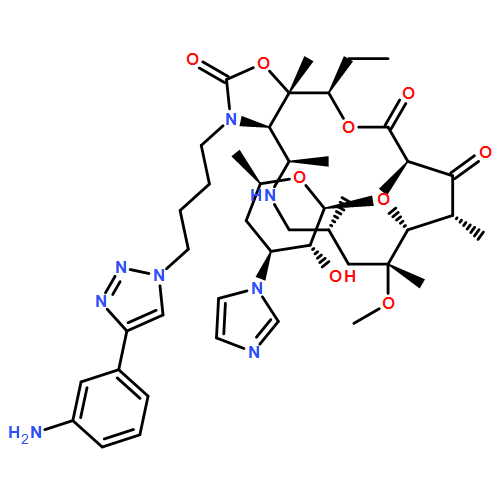 Oxazolo[5,4-c][1,6]oxaazacyclopentadecine-2,12,14(13H)-trione, 3-[4-[4-(3-aminophenyl)-1H-1,2,3-triazol-1-yl]butyl]-16-ethyldodecahydro-9-methoxy-4,7,9,11,13,16a-hexamethyl-10-[[3,4,6-trideoxy-3-(1H-imidazol-1-yl)-β-D-xylo-hexopyranosyl]oxy]-, (3aR,4R,7R,9R,10R,11R,13R,16R,16aS)-