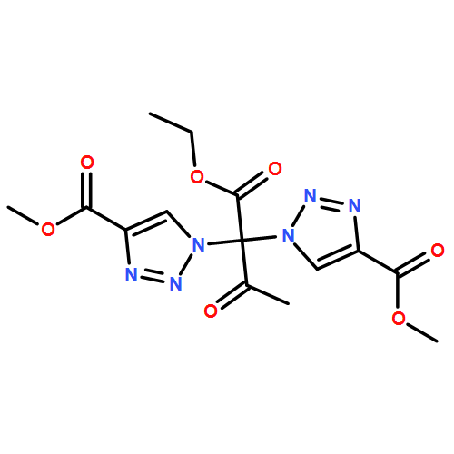 1H-1,2,3-Triazole-1-acetic acid, α-acetyl-4-(methoxycarbonyl)-α-[4-(methoxycarbonyl)-1H-1,2,3-triazol-1-yl]-, ethyl ester