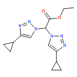 1H-1,2,3-Triazole-1-acetic acid, 4-cyclopropyl-α-(4-cyclopropyl-1H-1,2,3-triazol-1-yl)-, ethyl ester